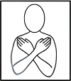 This means “Hug” This means “Hug”